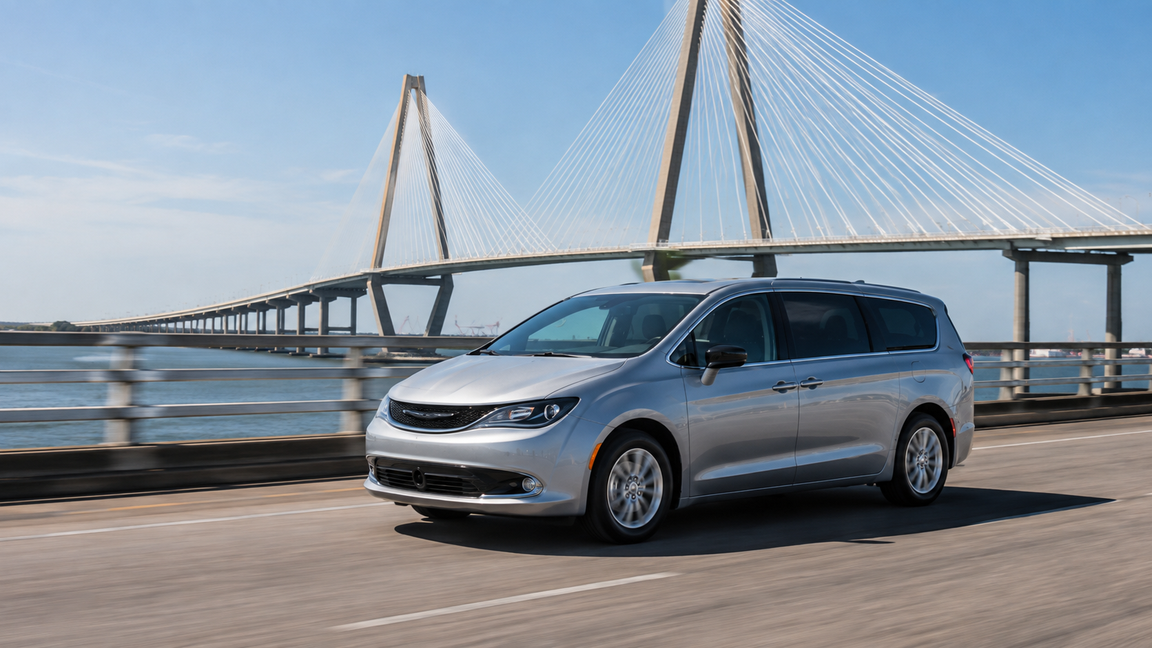 01 OFS Minivan Driving On Charleston Bridge