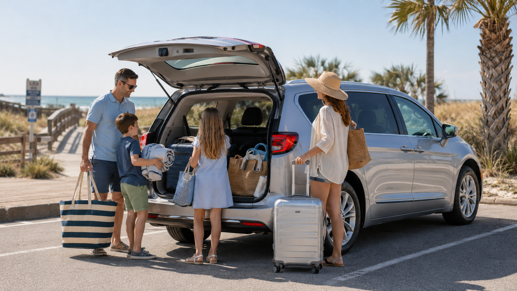 04 OFS Family Beach Trip Packing Minivan